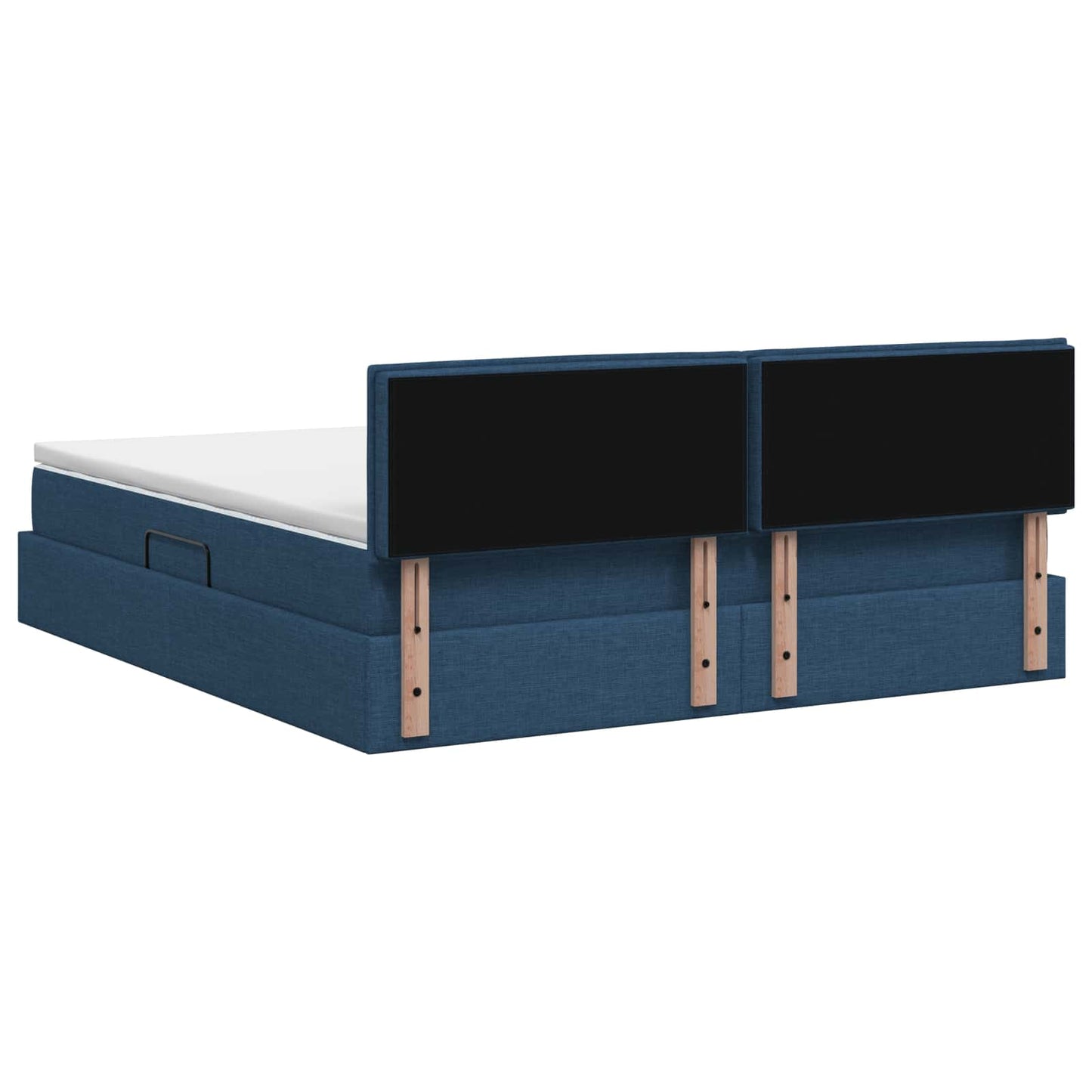 LED Opslagbed met Matras Blauw 180 x 200 cm Stof