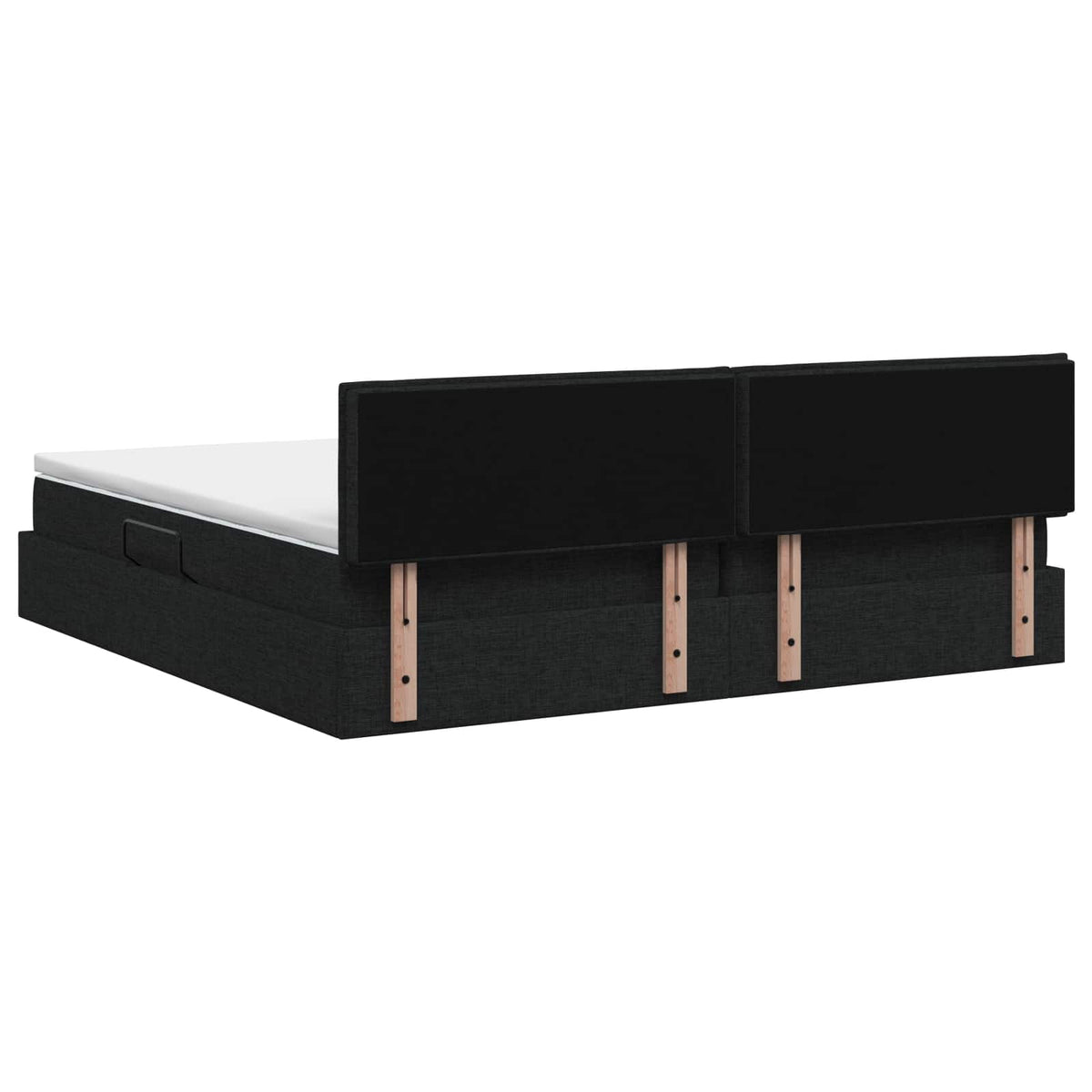 LED Opslagbed met Matras Zwart 200 x 200 cm Stof