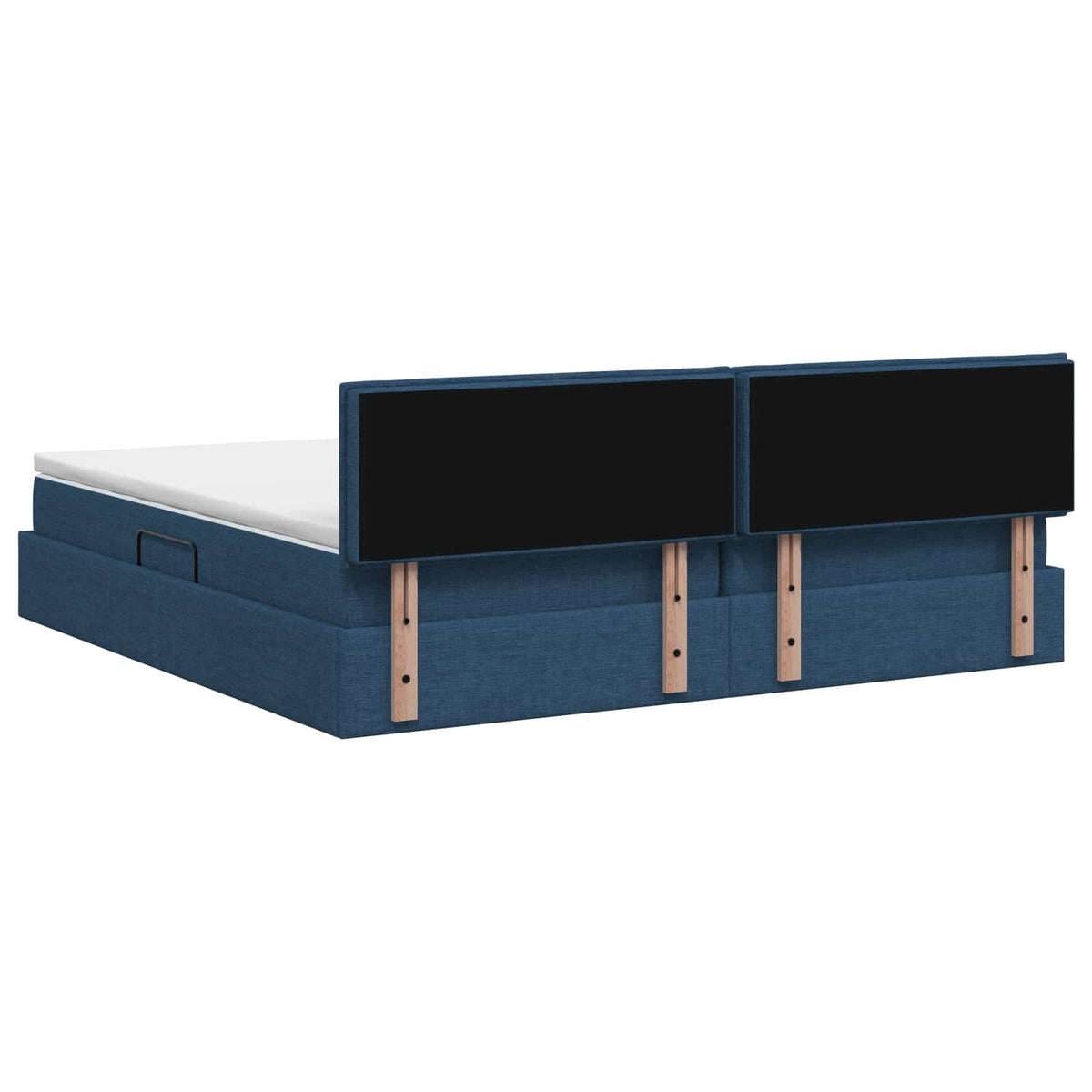 LED Opslagbed met Matras Blauw 200 x 200 cm Stof