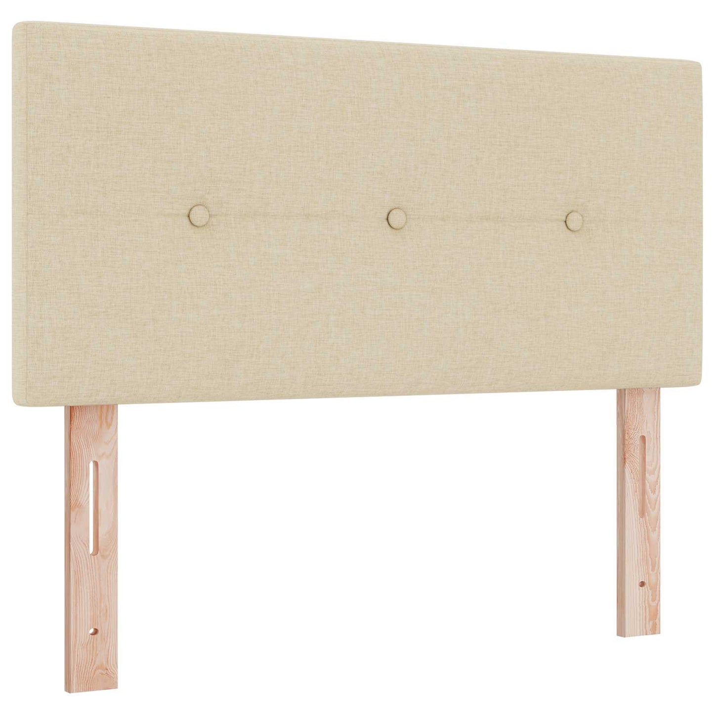 LED Opslagbed met Matras Crèmekleurig 90 x 200 cm Stof