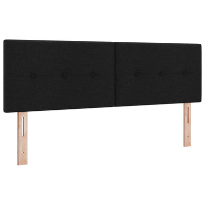 LED Opslagbed met Matras Zwart 140 x 190 cm Stof