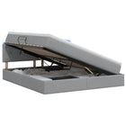 LED Opslagbed met Matras Lichtgrijs 180 x 200 cm Stof