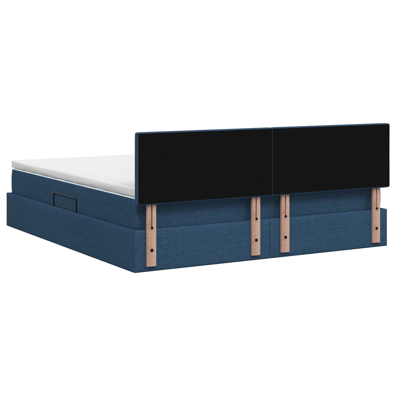 LED Opslagbed met Matras Blauw 180 x 200 cm Stof