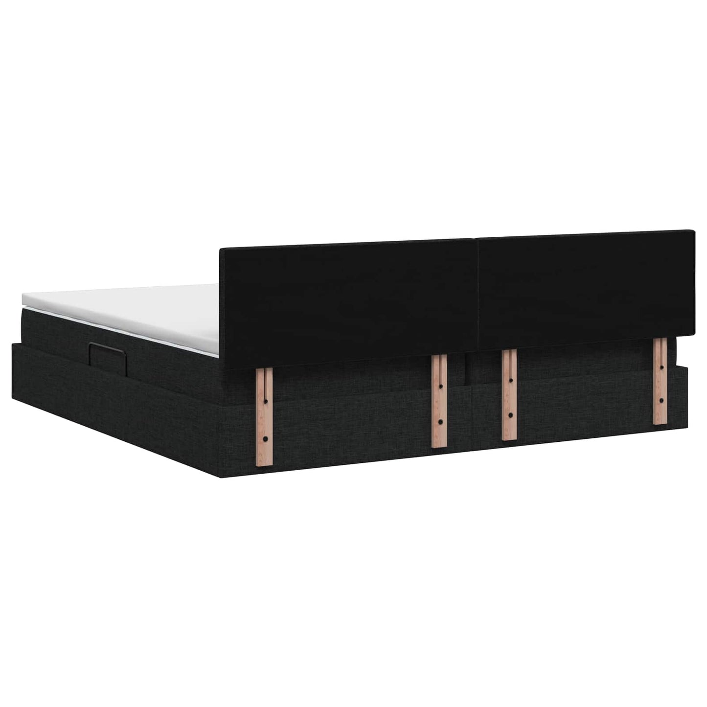 LED Opslagbed met Matras Zwart 200 x 200 cm Stof