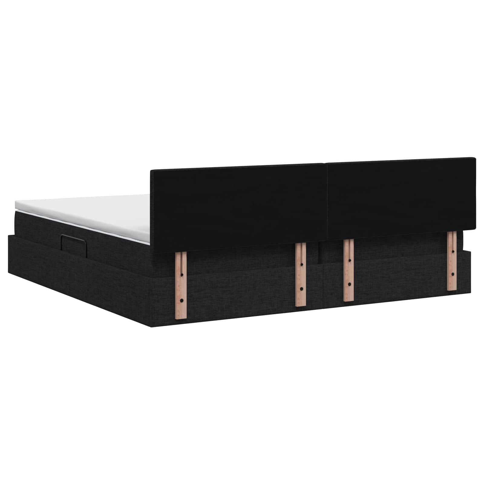 LED Opslagbed met Matras Zwart 200 x 200 cm Stof