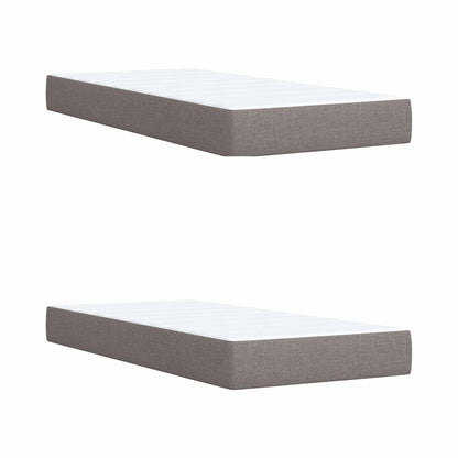 LED Opslagbed met Matras Taupe 200 x 200 cm Stof