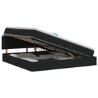 LED Opslagbed met Matras Zwart 200 x 200 cm Stof
