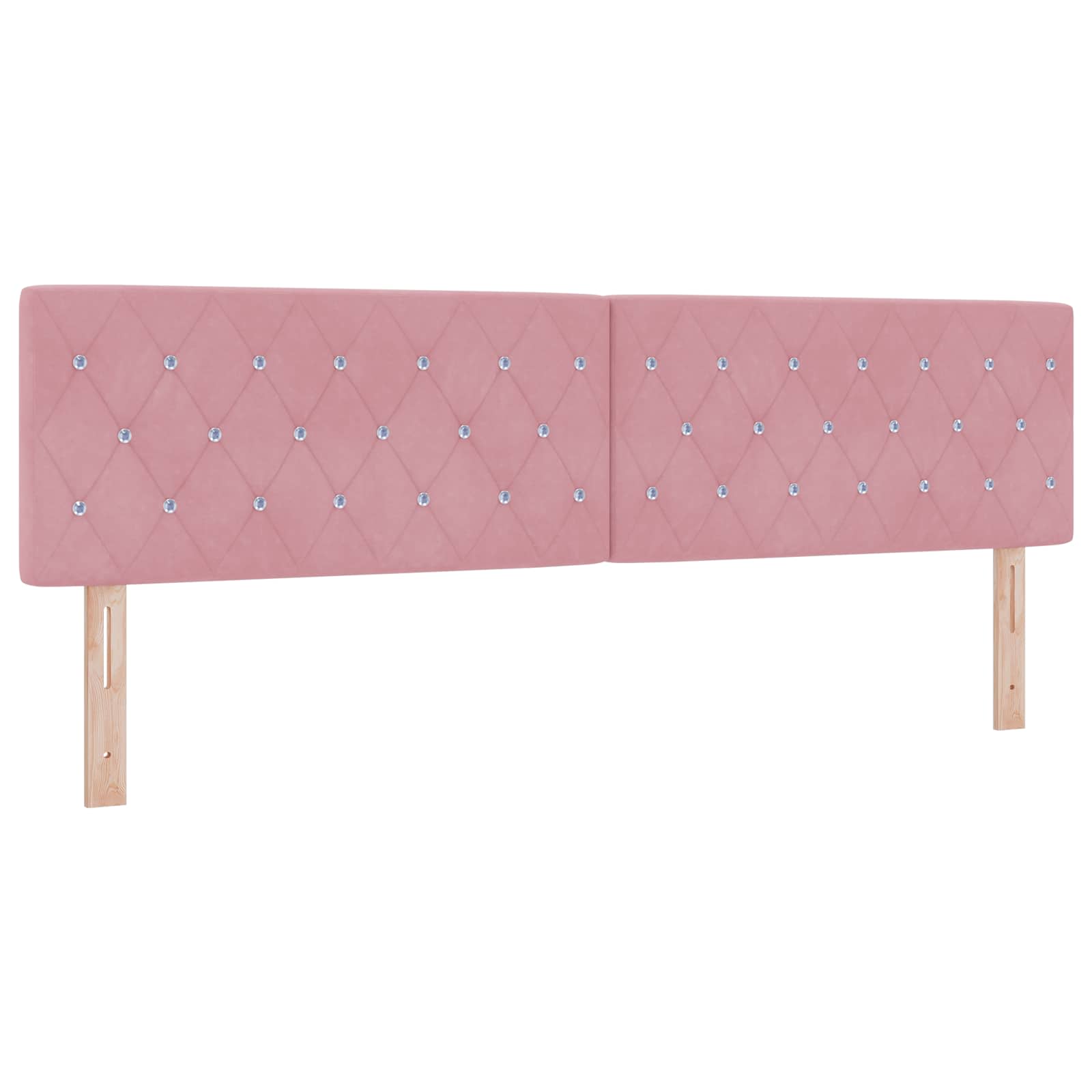 LED Opslagbed met Matras Roze 180 x 200 cm Fluweel