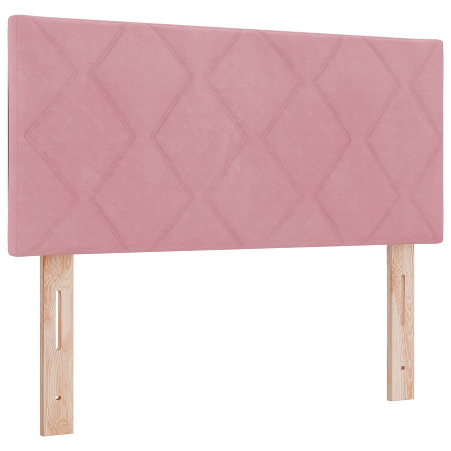 LED Opslagbed met Matras Roze 100 x 200 cm Fluweel