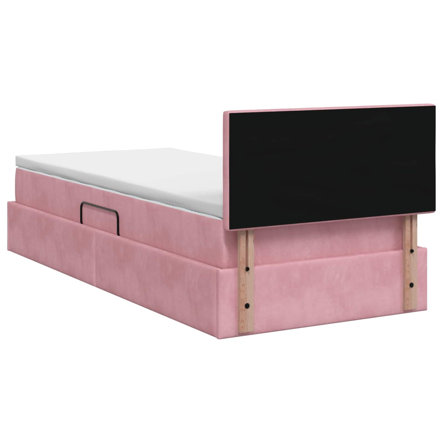 LED Opslagbed met Matras Roze 100 x 200 cm Fluweel