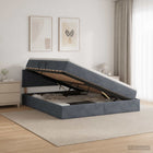 Opbergbed 180x200 cm donkergrijs fluweel