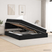 Opslagbed met matras 180x200 cm zwart fluweel