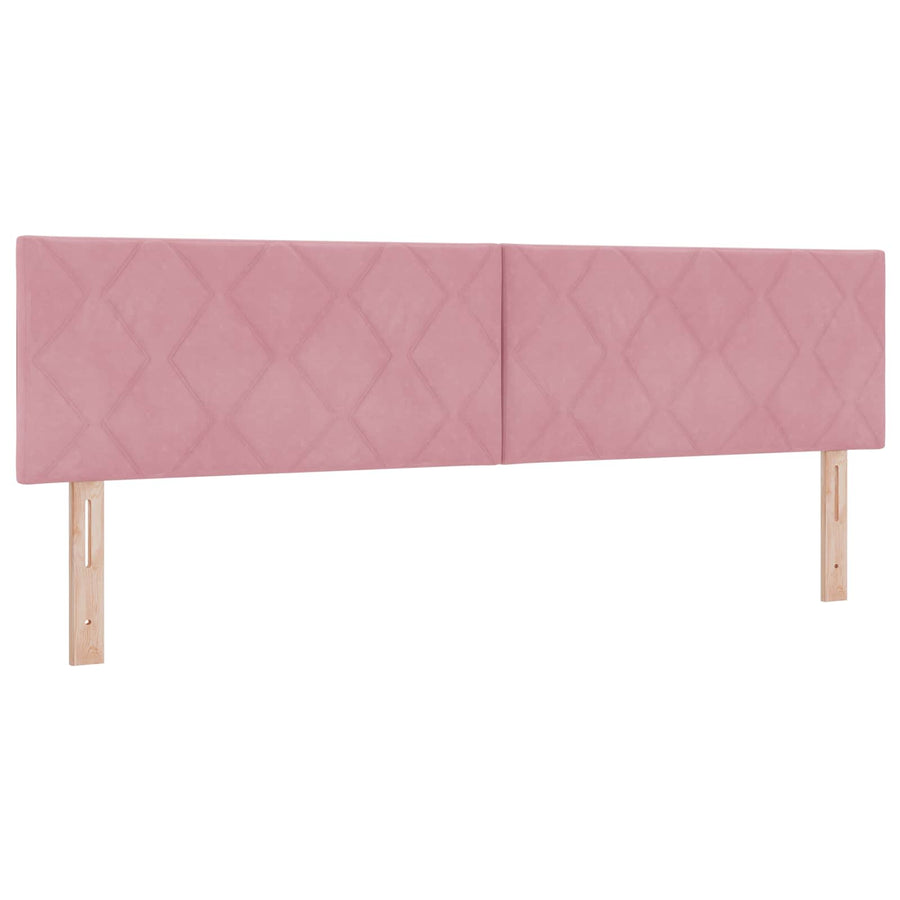 LED Opslagbed met Matras Roze 180 x 200 cm Fluweel