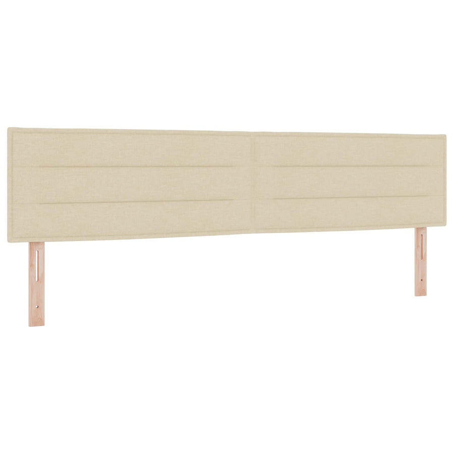 LED Opslagbed met Matras Crèmekleurig 200 x 200 cm Stof