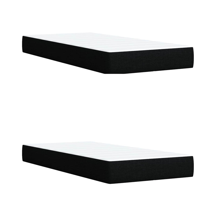 LED Opslagbed met Matras Zwart 180 x 200 cm Stof