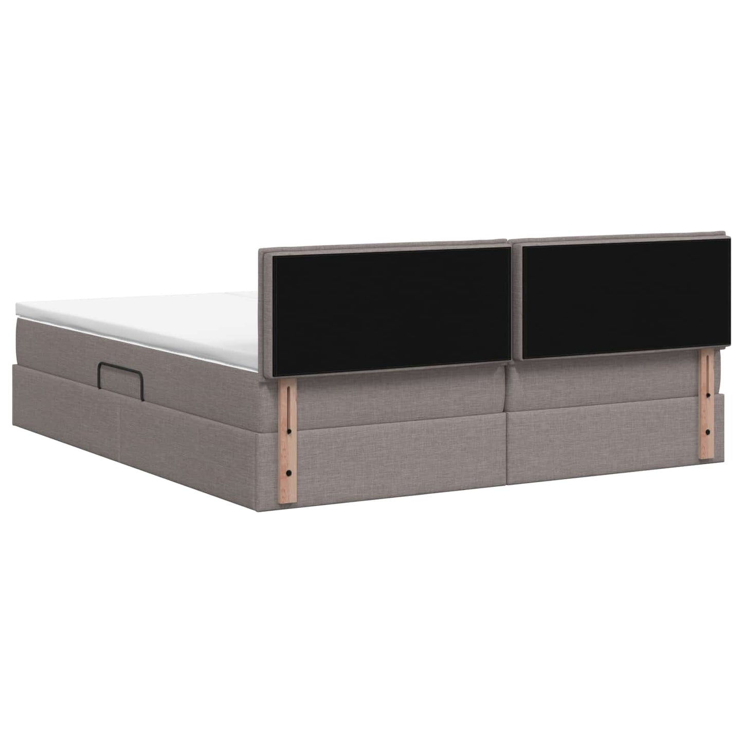 LED Opslagbed met Matras Taupe 180 x 200 cm Stof