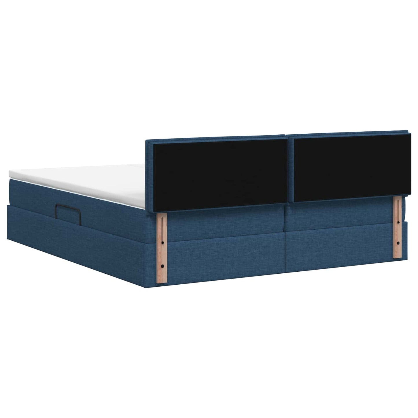 LED Opslagbed met Matras Blauw 180 x 200 cm Stof