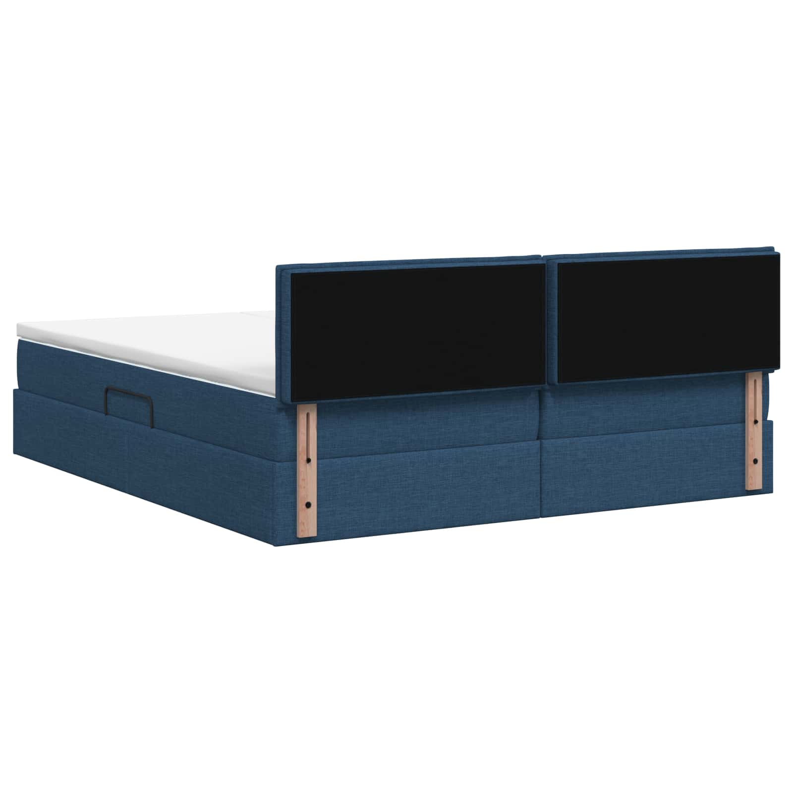 LED Opslagbed met Matras Blauw 180 x 200 cm Stof