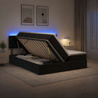 Opslagbed met matras 200x200 cm zwart fluweel