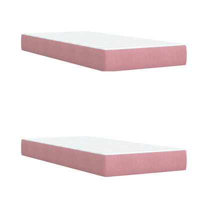 LED Opslagbed met Matras Roze 200 x 200 cm Fluweel