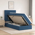 Opbergbed blauw 100 x 200 cm stof