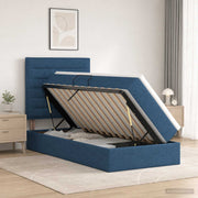 Opbergbed blauw 100 x 200 cm stof