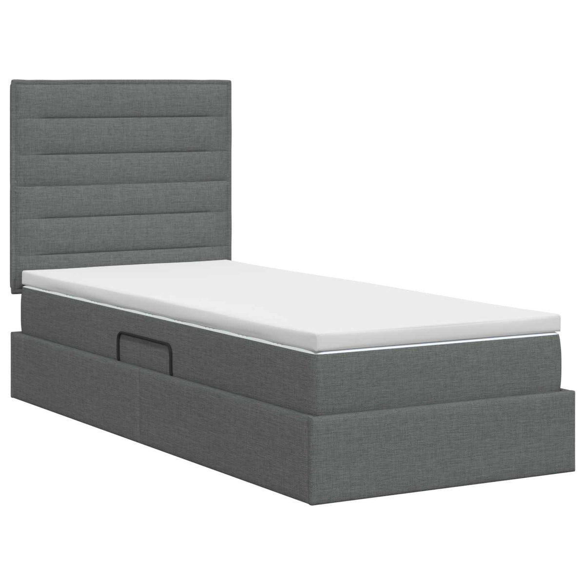 Opslag bed met matras met opslag Donkergrijs 90 x 200 cm Stof