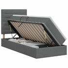 Opslag bed met matras met opslag Donkergrijs 100 x 200 cm Stof