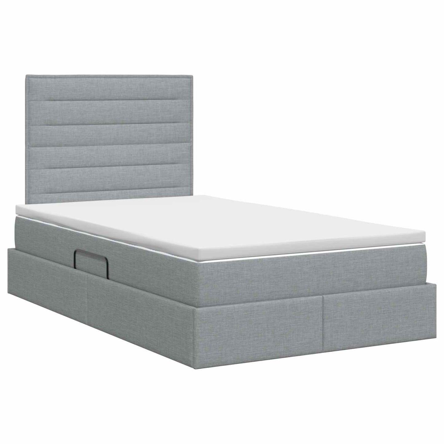 Opslag bed met matras met opslag Lichtgrijs 120 x 200 cm Stof