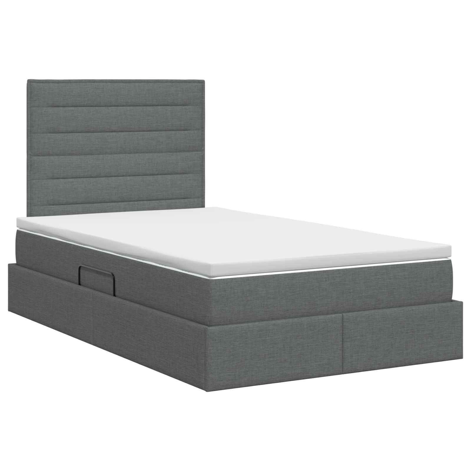 Opslag bed met matras met opslag Donkergrijs 120 x 200 cm Stof