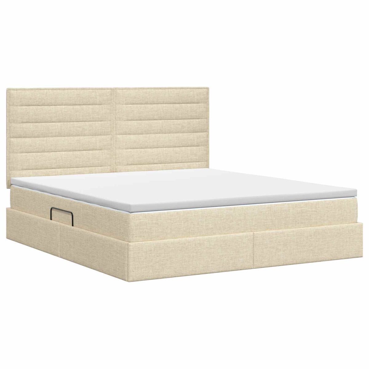 Opslag bed met matras met opslag Crèmekleurig 180 x 200 cm Stof