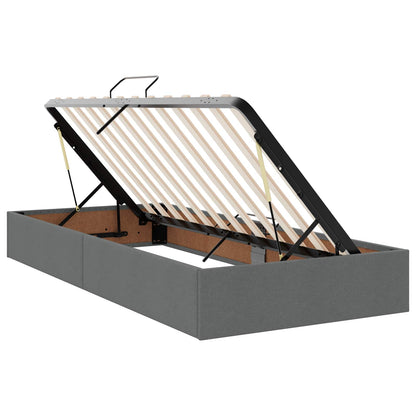 Opslag bed met matras met opslag Donkergrijs 90 x 190 cm Stof