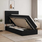 Opslagbed met matras 100x200 cm zwart