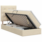 Opslag bed met matras met opslag Crèmekleurig 90 x 190 cm Stof