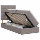 Opslagbed 100x200 cm taupe inclusief matras