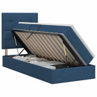 Opslag bed met matras met hoofdeinde Blauw 100 x 200 cm Stof