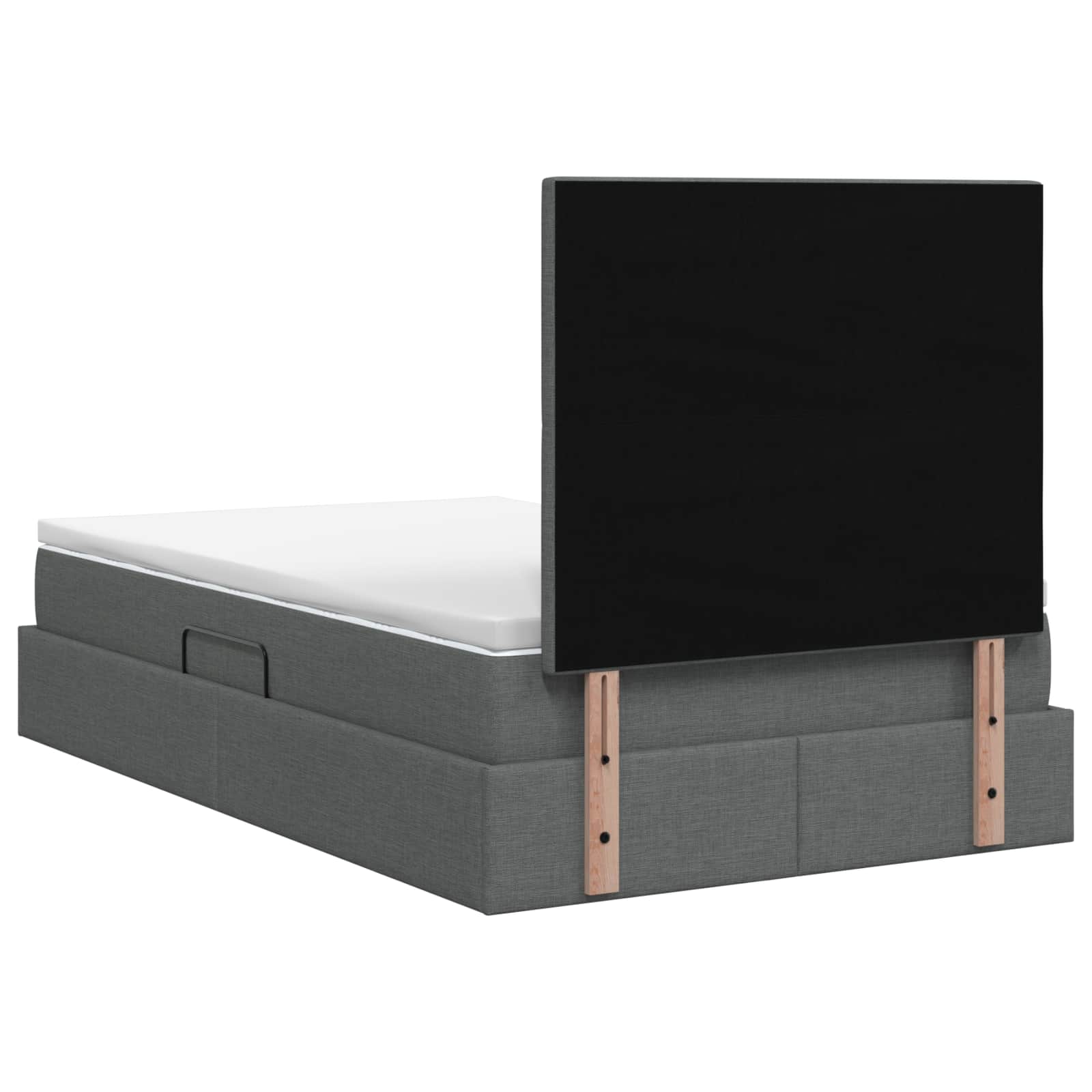 Opslag bed met matras met opslag Donkergrijs 120 x 200 cm Stof