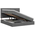 Opslag bed met matras met opslag Donkergrijs 140 x 200 cm Stof