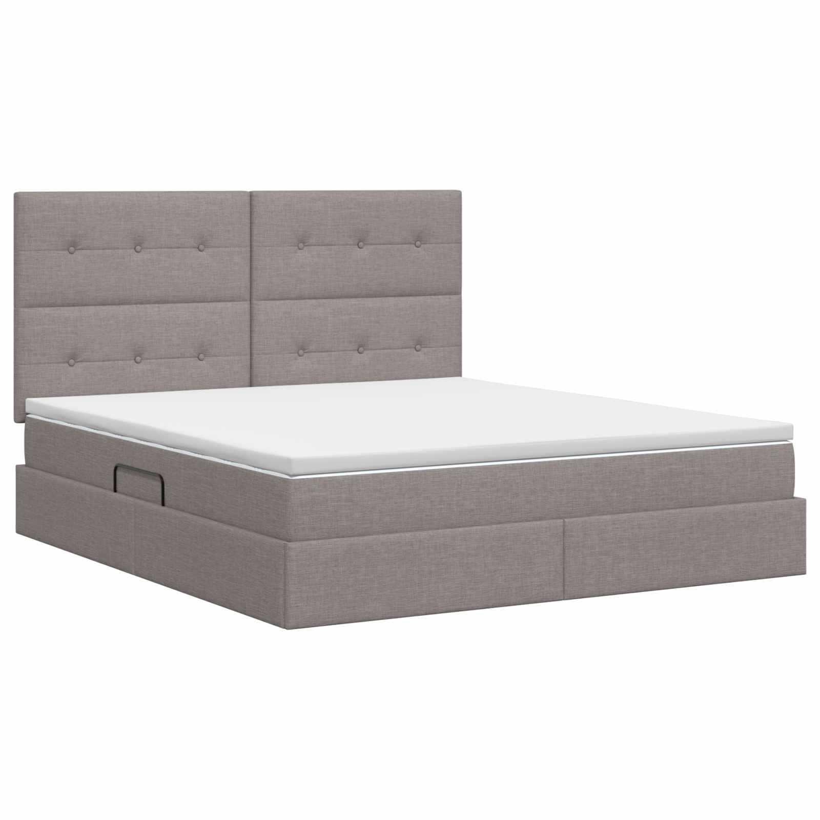 Opslag bed met matras met hoofdeinde Taupe 180 x 200 cm Stof