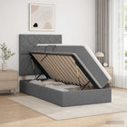 Opbergbed 90x190 cm stof donkergrijs