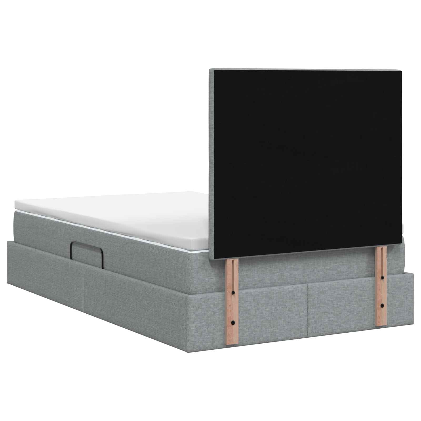 Opslag bed met matras met opslag Lichtgrijs 120 x 200 cm Stof