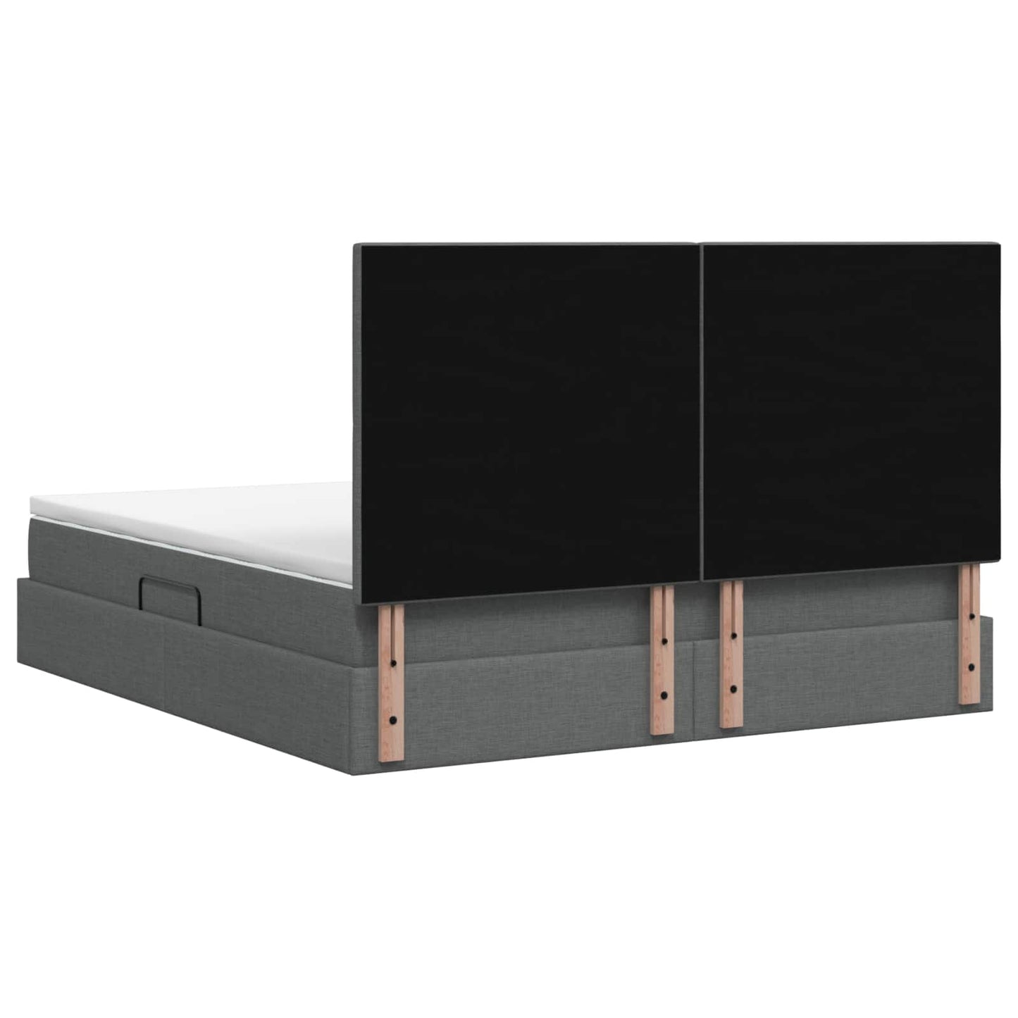 Opslag bed met matras met opslag Donkergrijs 140 x 200 cm Stof