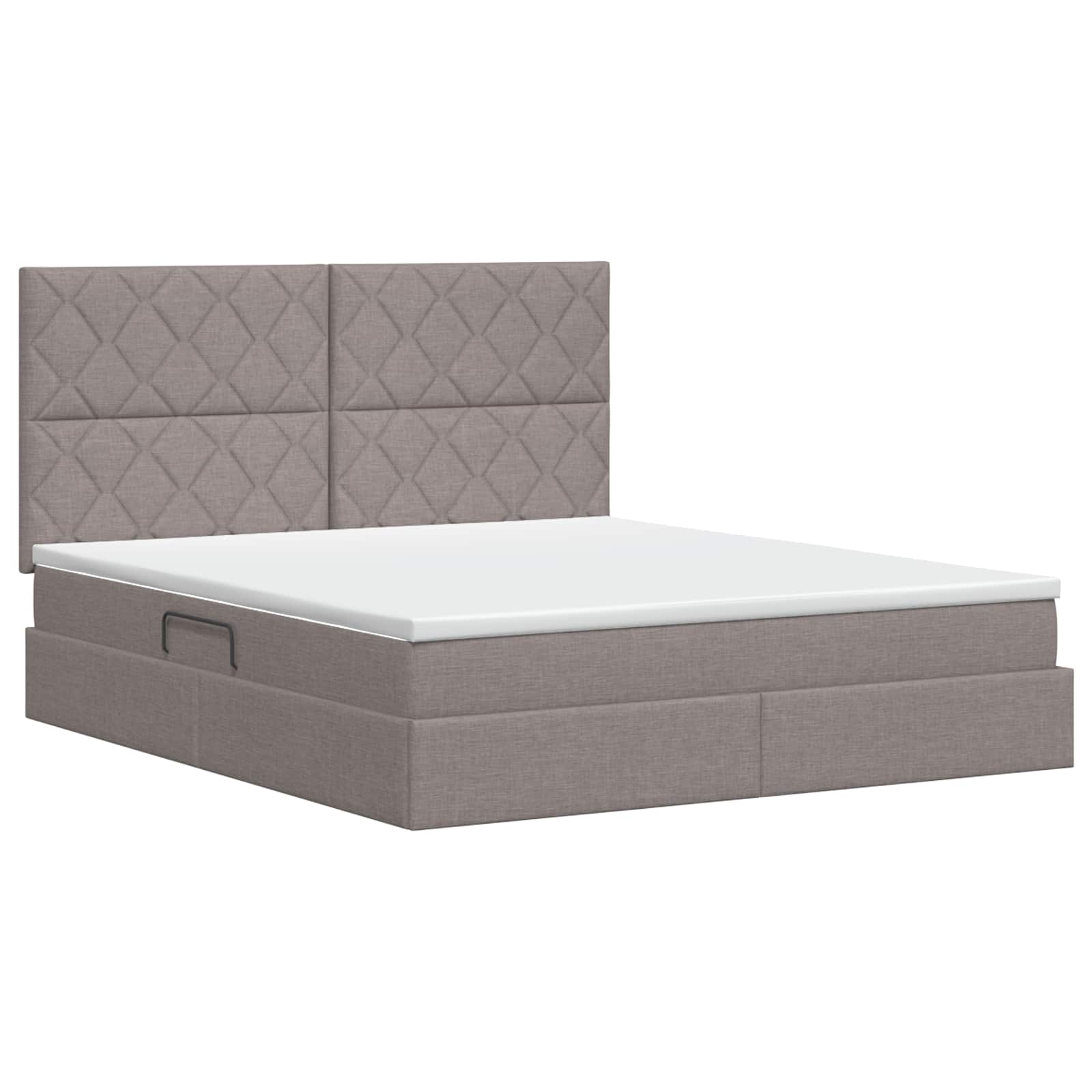 Opslag bed met matras met hoofdeinde Taupe 180 x 200 cm Stof
