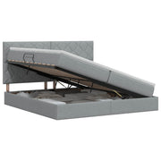 Opbergbed 200x200 cm lichtgrijs met matras