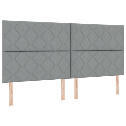 Opslag bed met matras met opslag Lichtgrijs 200 x 200 cm Stof