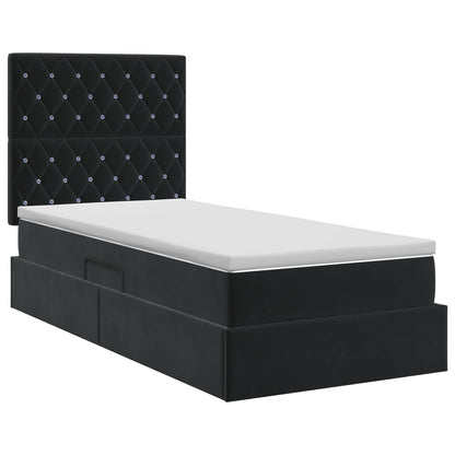 Opslag bed met matras met hoofdeinde met opslag Fluweel