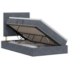 Opslag bed met matras Donkergrijs 120 x 200 cm Fluweel