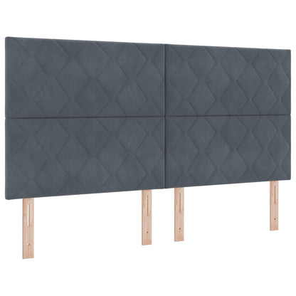 Opslag bed met matras Donkergrijs 180 x 200 cm Fluweel