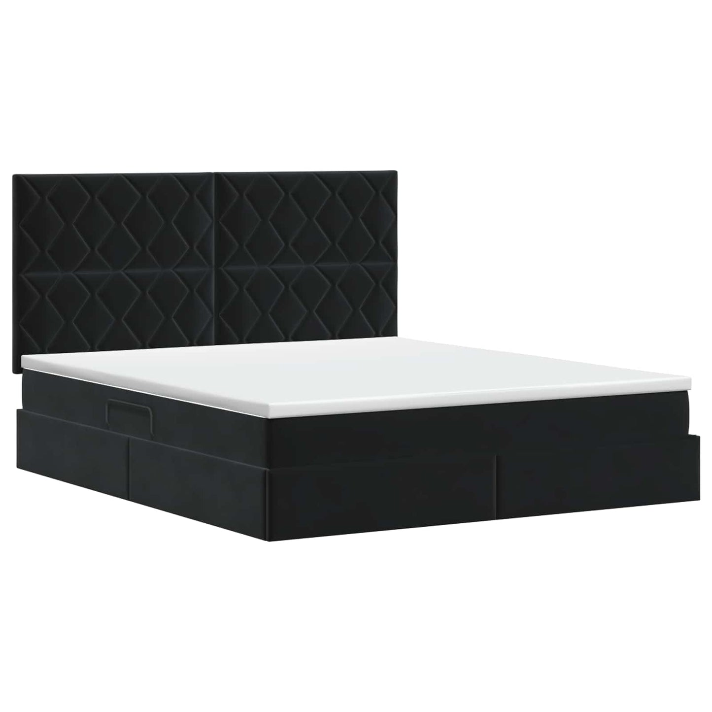 Opslag bed met matras met hoofdeinde met opslag Fluweel