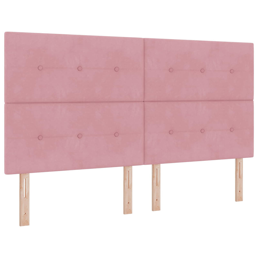 Opslag bed met hoofdeinde met opslag Roze 180 x 200 cm Fluweel